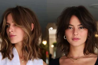 челка шторка